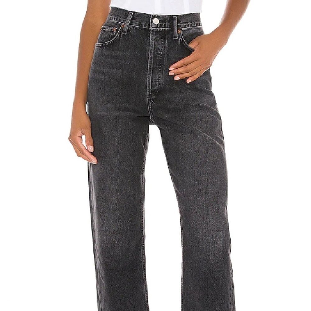 Agolde’ 90s mid rise Jean Black size  25 - Picture 5 of 11
